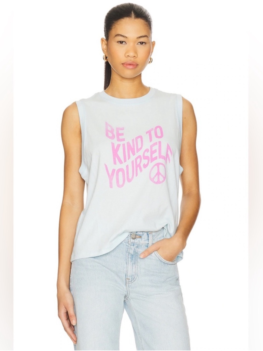 Spiritual Gangster Bowery ‘Be Kind To Yourself’ Cotton Graphic Muscle Tank Sport